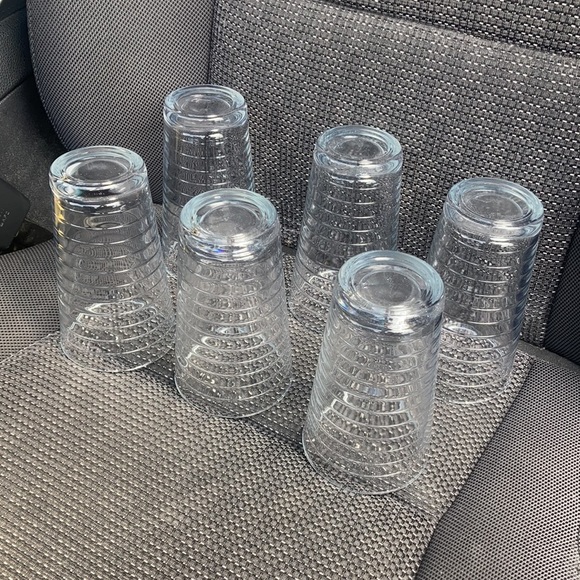 Crista Vtg side ribbed 6 juice drinking glasses - Picture 6 of 8